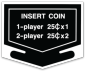 Coin Decal, WHITE - Pricing sticker 25 cents